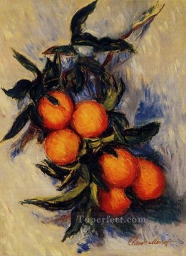 Rama de naranja dando frutos Bodegones de Claude Monet Pinturas al óleo